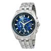 Perpetual Alarm World Time GMT Blue Dial Watch Eco-Drive Men's AT9120-89L