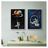 Astronaut Relaxing On Outer Space Moon Drinking Beer Wall Pictures HD Printed Posters for Living Room Funny Canvas Paintings