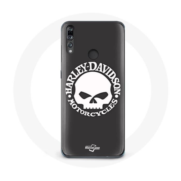Coque - Harley Davidson - P30 Lite - Souple - Noir - Tête de mort