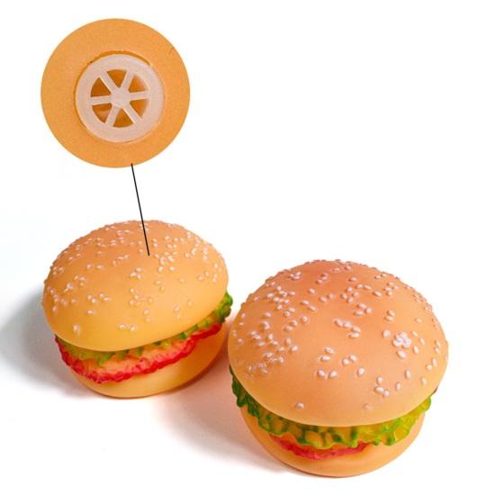 Игрушка-жевалка для щенков в форме гамбургера, виниловая, пищащая, для игр, для собак, нетоксичная