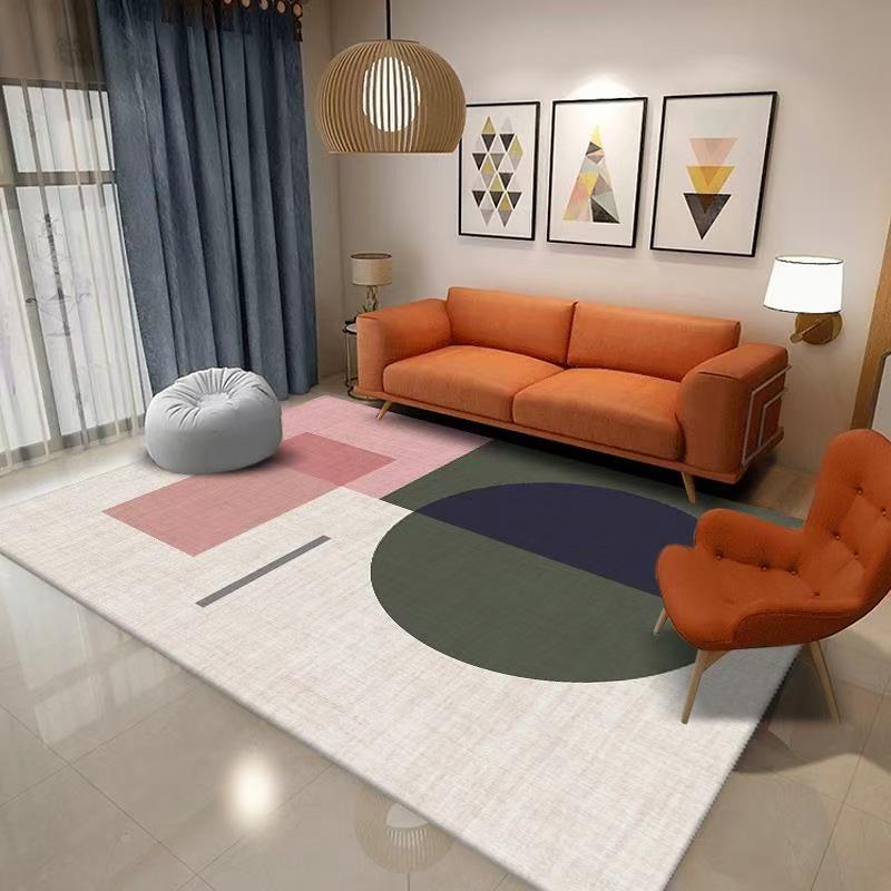 Nordic Light Luxury Modern Large Area Living Room Carpet for Sofa and Coffee Table