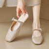 Fashion Soft Cloth Fabric Flats Slippers Women Crystal Buckle Strap Sliders Shoes Slip On Ladies Elegant Mules Designer Sandalias Mujer