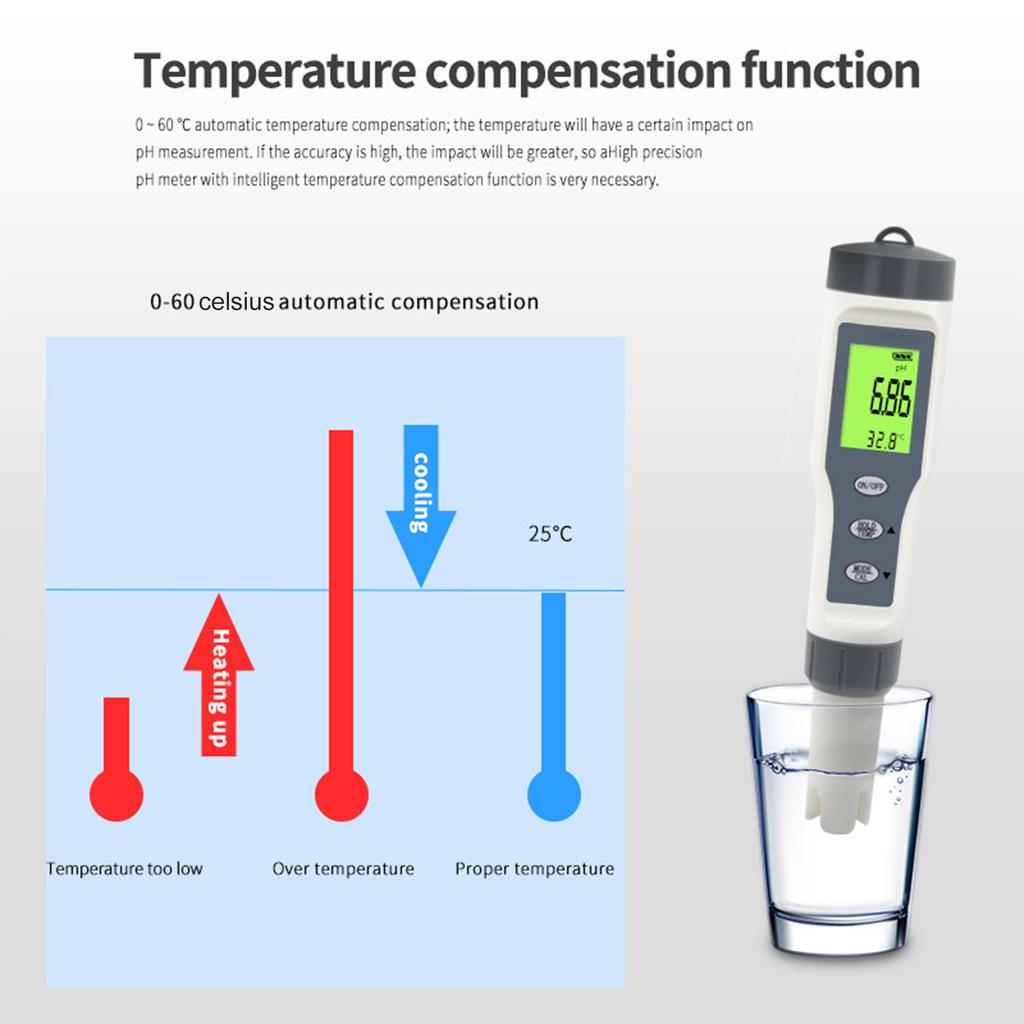 Digital PH Meter with ATC 3 In 1 Water Quality Tester PH/Temp Meter Total Dissolved Solid Tester