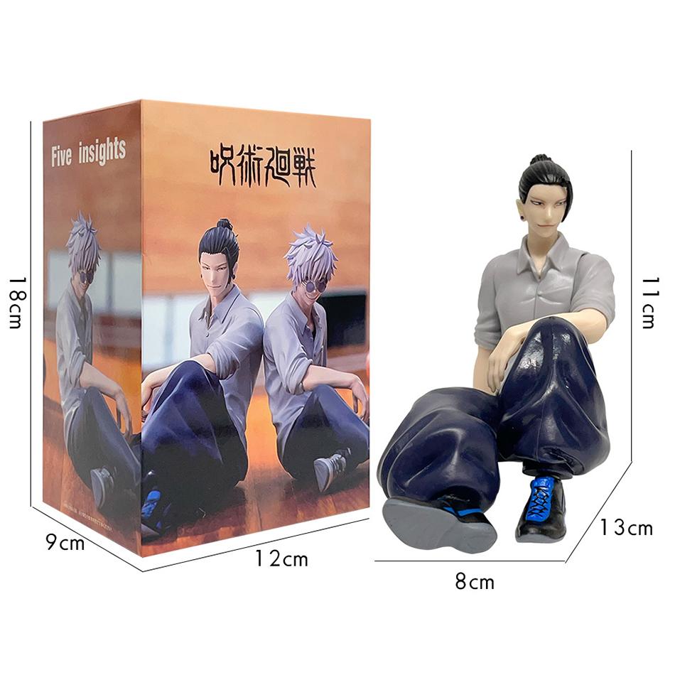 Новое Аниме Статуэтка Сатору Годжо Фигурка Магическая Битва Гэто Сугуру Сидячая Поза Фигурки Действия ПВХ Модель Тюремного Царства Кукла Игрушки
