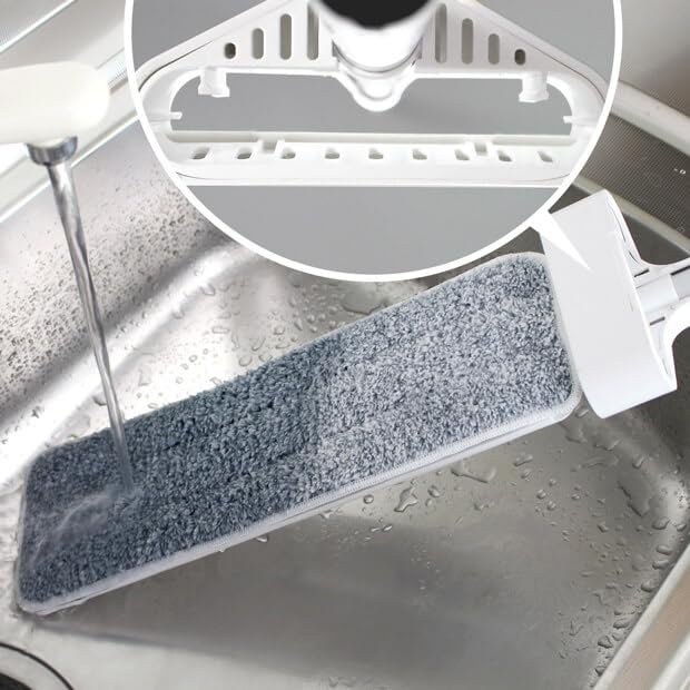 Azuma Floor Squeezable Wet Floor Mop 37 x 13 x 120 Slim Standing Wet FL392 Mop, Slim, Approx. cm, White, Storage, Mop,