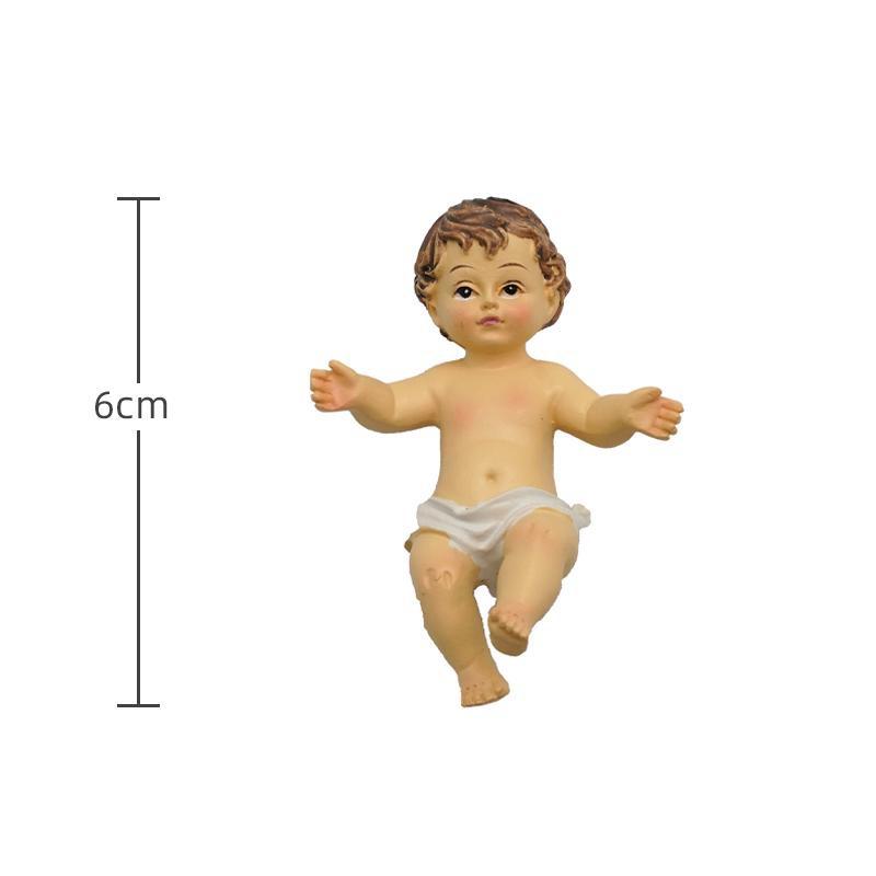 6 см/10 см/15 см кукла-младенец Иисус статуя святые статуи младенческий Адвент орнамент религиозная фигурка Иисуса домашняя церковь Рождественское ремесло украшение подарок