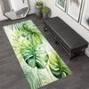 Tropical Banana Leaf Runner Rug Dark Green Palm Leaves Print Non Slip Carpet Jungle Tropical Home Decor Mat
