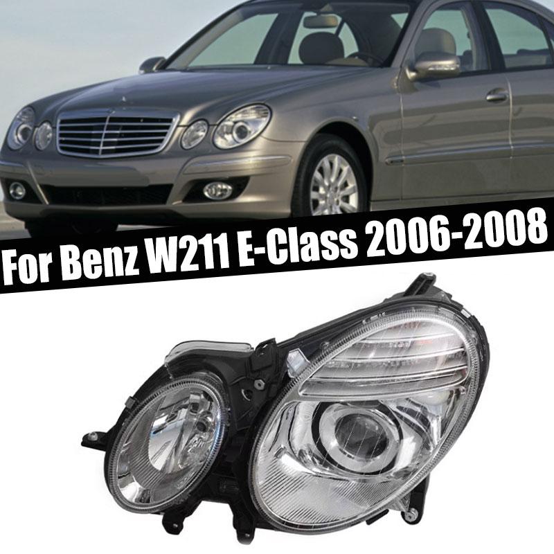 Для Mercedes Benz W211 E-Class E200 E230 E280 2006-2008 передний бампер фара ксенон галоген дальнего света автомобильный корпус фары