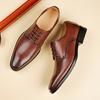 Handmade Men's Shoes New First-layer Cowhide Dress Leather Shoes Men's Soft-soled Genuine Leather Derby Shoes British Pointed Head