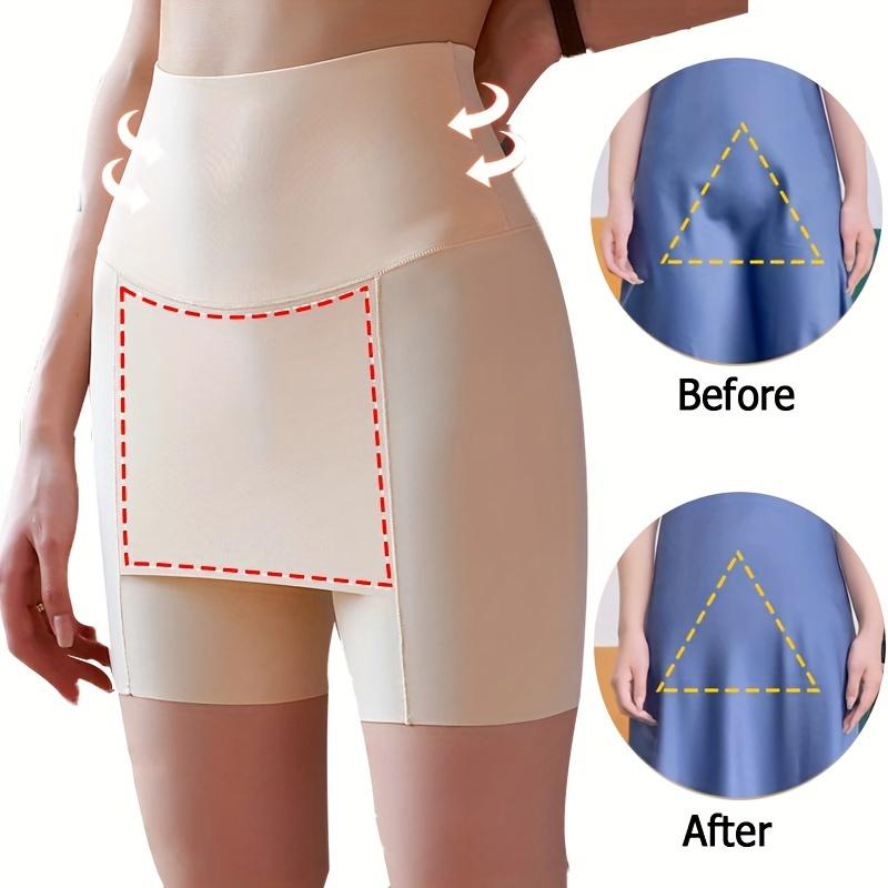 Ice Silk High Waist Safety Pants Boxer Women Thin Sliming Fit Women's Summer Shorts Double Layer Seamless Skirt Shorts