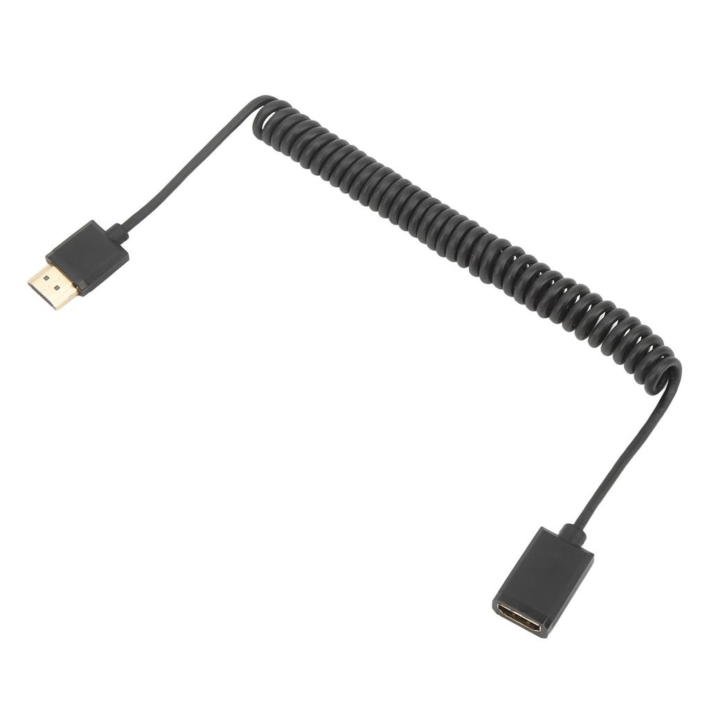 HD Multimedia Interface Male to Female Coil Cable 2K 4K 60HZ 1.8M Spring Wire HD TV Computer Notebook Display Projector