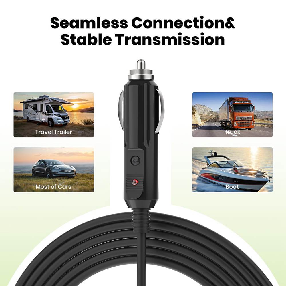 Для Starlink Mini Кабель с уплотнительным кольцом / Автомобильное зарядное устройство к кабелю питания DC 1M 18AWG Со встроенным переключателем Для грузовиков лодок автодомов