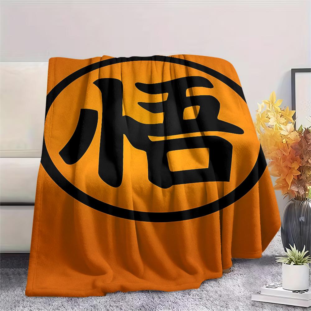 Фланелевое одеяло с принтом персонажей Dragon Ball, Высококачественное, Удобное для всех сезонов, Декор для дома, Тепло и уют, Идеально для рождественских подарков