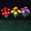 Solar Flower Lights Easy To Install All-weather Outdoor Blooming Flowers Lights Waterproof Decor Night Lights for Lawn Yard Patio Pathway