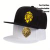 Графическая кепка-snapback с головой льва, полиэстер, плоский козырек, хип-хоп, стритвир, для вечеринок, повседневная носка, унисекс