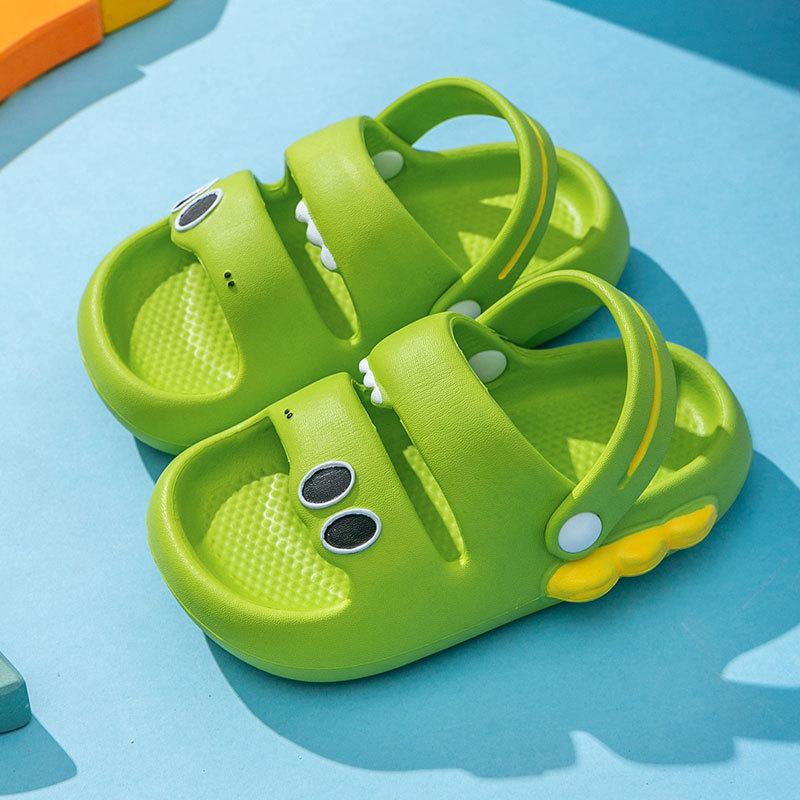 Динозавр классные тапочки мальчики и девочки летние новые пляжные туфли милые мультяшные одноклассники с мягкой подошвой дырявые туфли для мальчиков и девочек
