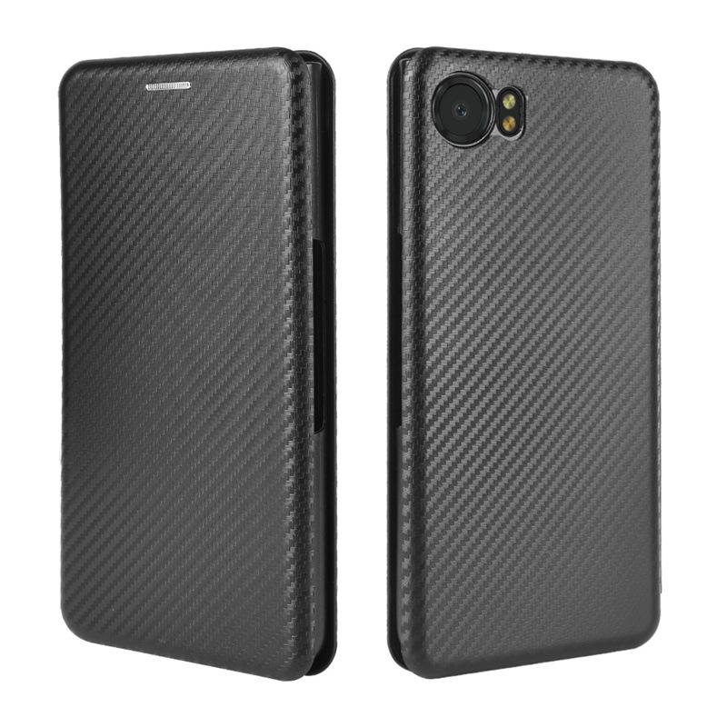 Флип-чехол из кожи с карбоновыми вставками для всех моделей BlackBerry – Нейтральный деловой защитный чехол