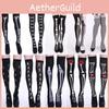 Hengzhou Halloween Skeleton Ghost Thigh-high Stockings Ultra-thin Breathable Sweat-absorbent