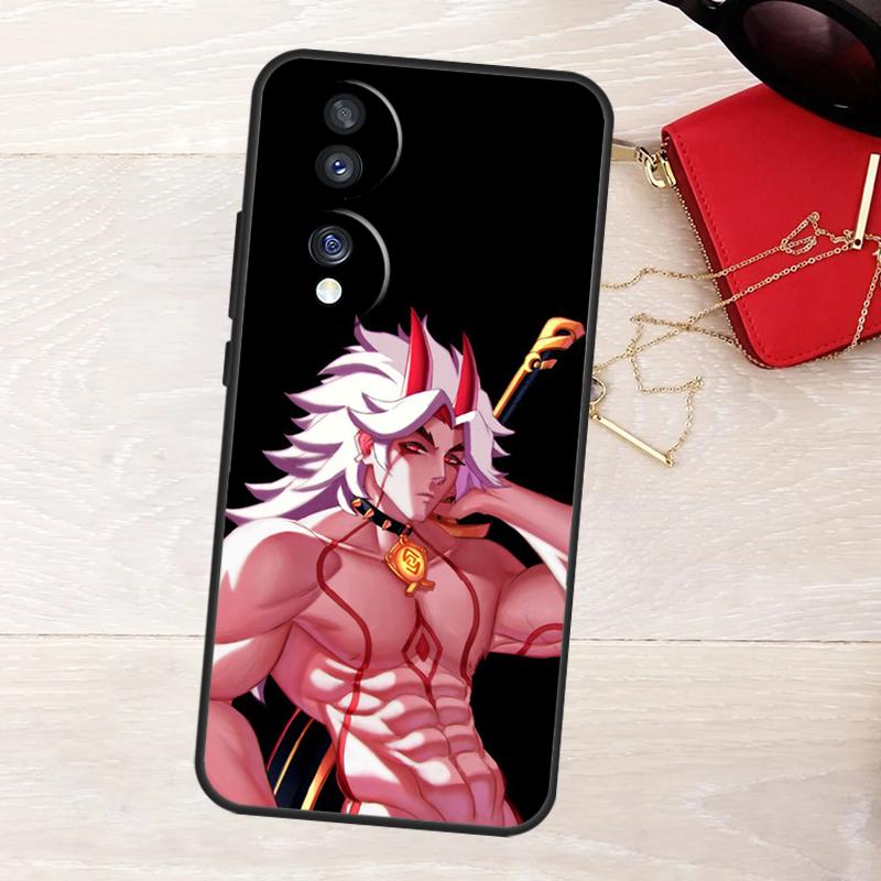 Чехол Genshin Impact Аратаки Итто для Honor 200 400 Pro 50 70 90 X9a X9b X9c X9d X8a X8b X8c Magic 7 Lite 5 6 8 Pro