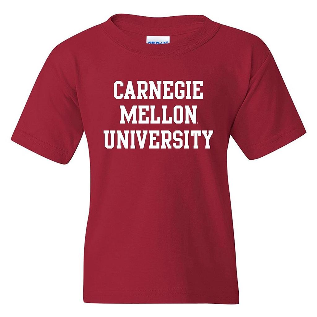 Унисекс молодежная футболка Carnegie Mellon University Basic Block с лицензией