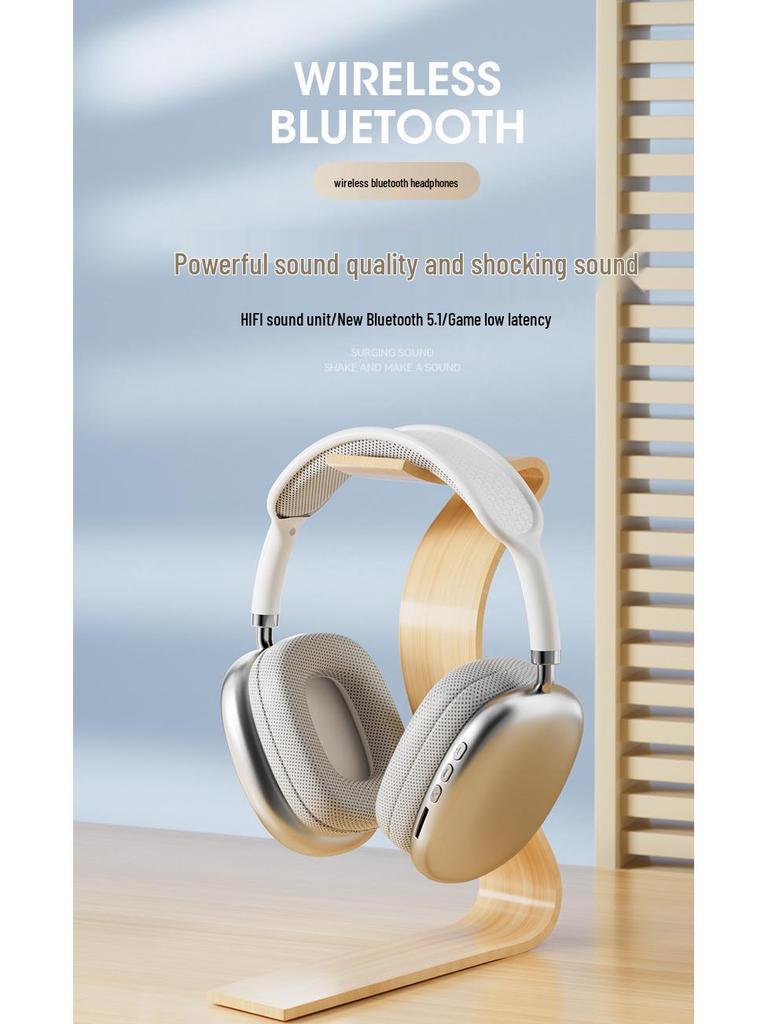 P9PROMAX Over-Ear Bluetooth Headphones, Type-C, Ultra-Long Battery Life Wireless Earbuds