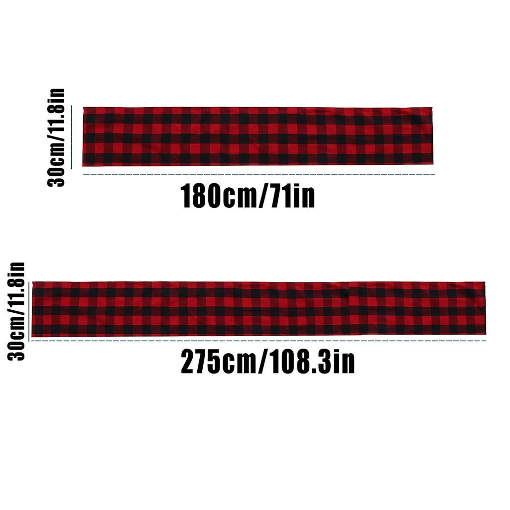 Black Red Table Runner Handmade Plaid For Family Dinner, Outdoor Or Indoor Parties Thanksgiving Christmas Gathering Party Decor