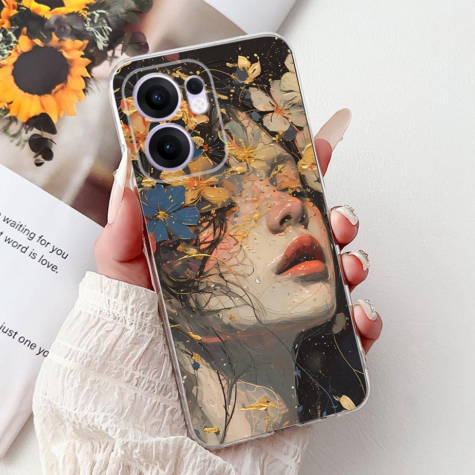 Чехол для Oppo Reno 13F 4G Reno13 Pro Новый модный окрашенный чехол Мягкие силиконовые чехлы для телефона Для Oppo Reno 13 Pro Reno13 F 5G Fundas