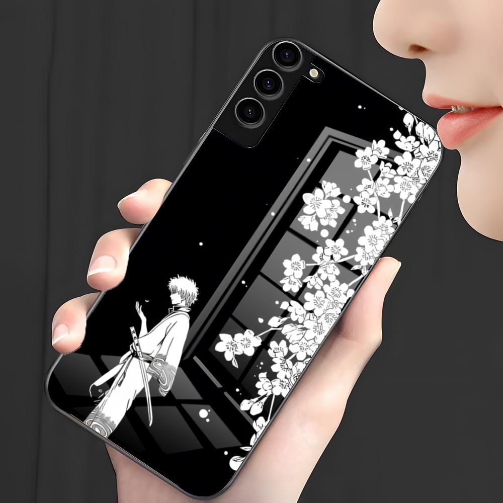 Чехол для телефона аниме G-Gintama для Samsung A25 A13 A33 5G A54 A36 A35 A56 A52 A14 Ударопрочный стеклянный чехол
