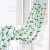 2.3m Flower Garland Artificial Flower String With Leaves Silk Sakura Cherry Blossom Ivy Vine For Home Garden Wedding Arch Decor