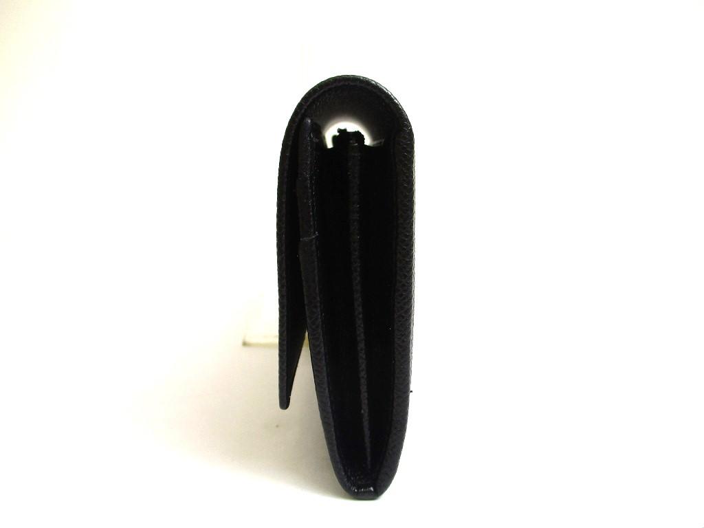 Подлинный черный кожаный кошелек BVLGARI с логотипом, двойной складной, длинный, #a572, восстановленный