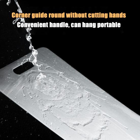 Stainless Steel Cutting Board Thickened Stable Chopping Board for Meat Vegetable Fruit Cheese Anti-Mildew Easy To Clean Kitchen Essential