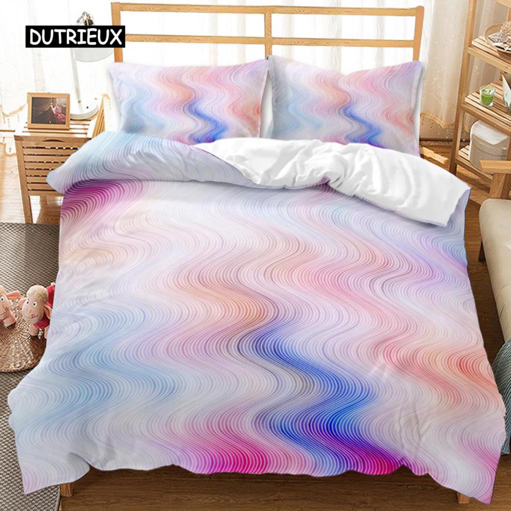 Геометрический узор пододеяльник комплект абстрактные красочные геометрические фигуры комплект постельного белья двуспальный размер Queen King полиэстер стеганый чехол