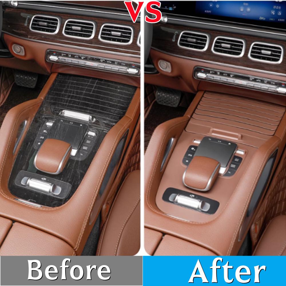 2025 Горячие гоночные решетки Силиконовая защитная накладка на центральную панель управления автомобиля Декоративная крышка Для Mercedes Benz GLE GLS Класса GLE350/450 G