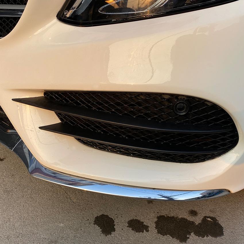 For Mercedes-Benz C-Class W205 C200 C260 2015-2018 AMG air knife modification for the front bumper fog lamp grille accessories
