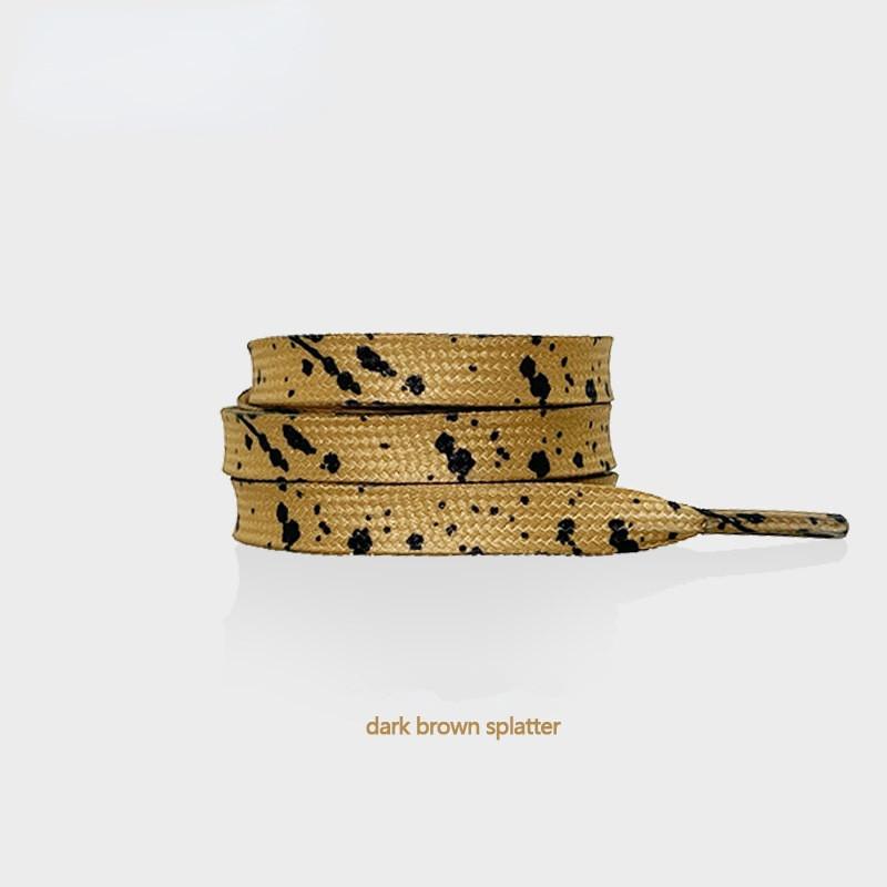 NO.8 красочные всплеск чернил AF1 шнурки женские позолоченные мужские красные черные спортивные повседневные баскетбольные кроссовки с ручной росписью шнурки 100/120/140/160