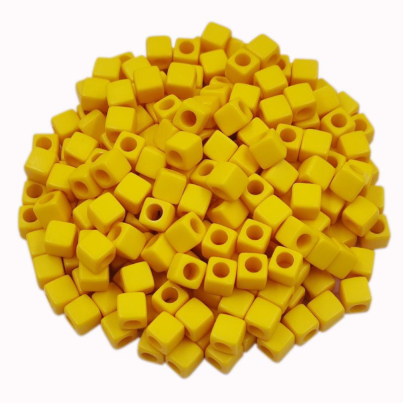 Творческие 40 шт 7 мм DIY квадратные свободные бусины подвески ожерелье браслет конфетный цвет для изготовления ювелирных изделий