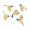 5pcs Home Decor Bird Wall Decor Wall Hanging Wooden Bird Ornaments Wooden Bird Wall Art  Garden