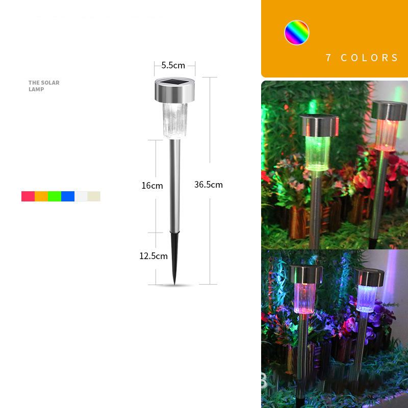 Мини-солнечные светодиодные садовые фонари из нержавеющей стали, уличные солнечные фонари для дорожек, дворовые ландшафтные фонари