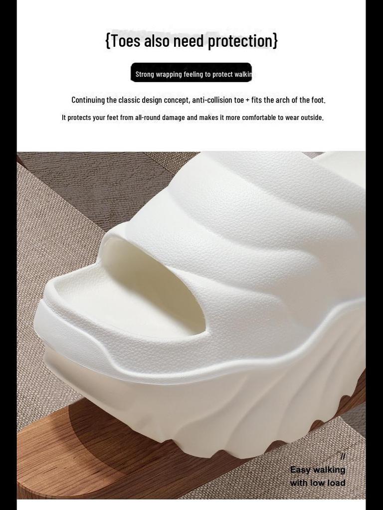 Women's Summer Platform Wedge Sandals - Thick-Soled, High Heels for Outdoor Height Boost and Slimming Comfort.