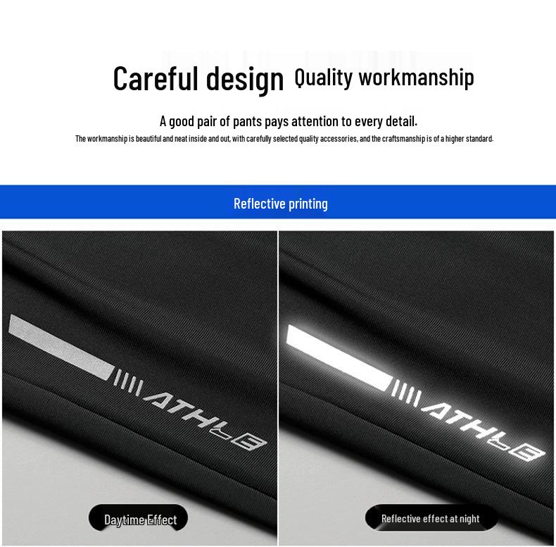 Мужские спортивные брюки больших размеров из ледяного шелка, быстросохнущие, летние