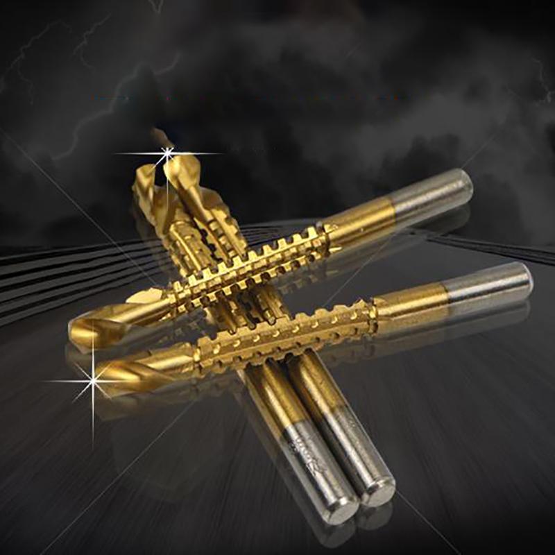 Набор из 6 шт. кобальтовых сверл с левой резьбой, метчик для винтов, метрический, комбинированный, сверло-метчик