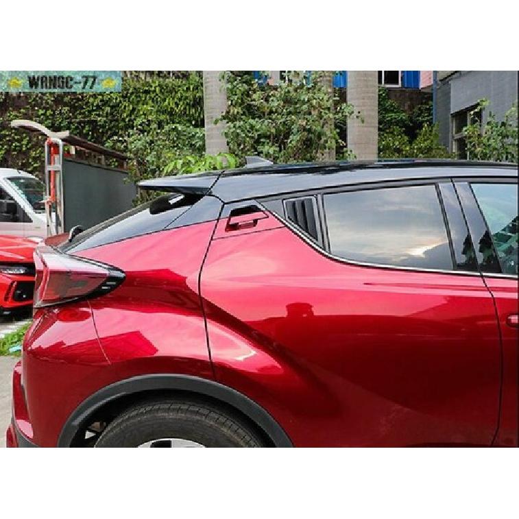 For Toyota C-HR 2016- Matte Black Side Window Louver Shutter Cover Trim