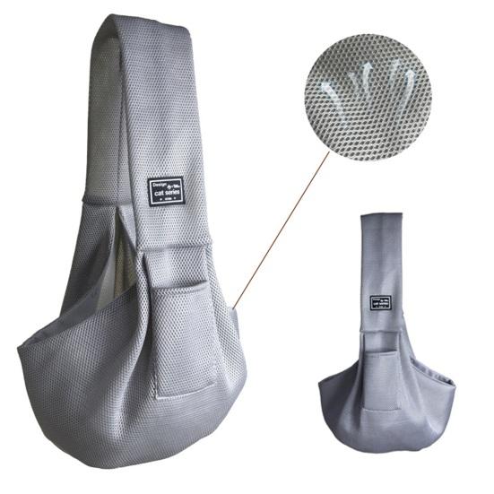 Pet Carrier Sling Breathable Crossbody Bag Puppy Carrier Purse Hand-Free Dog Sling Carrier with Storage Pockets for Small Dogs Cats