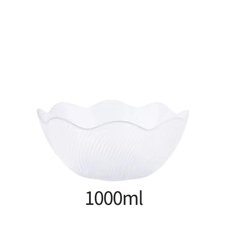 Exquisite Flower Shaped Salad Bowl Tableware Glass Salad Bowl Fruit Bowl Soup Bowl Dessert Bowl Practical Kitchenware