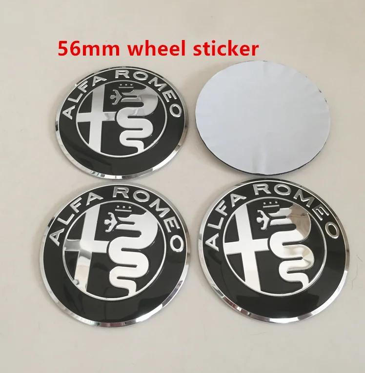 Car Sticker For Alfa Romeo 159 147 4pcs 56mm 60mm 65mm ForAlfa Romeo 147 156 159 Car Emblem Wheel Hub Center Cap Badge Covers St zj2