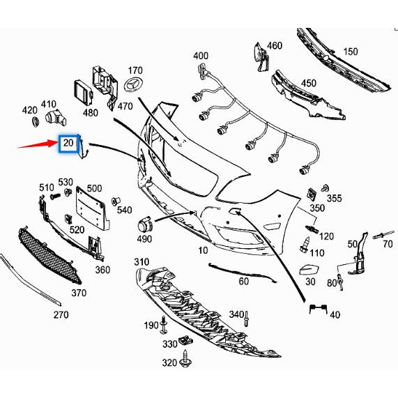 Mercedes-Benz CLA W117 Крышка буксировочного крюка переднего бампера
