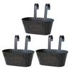 Over Fence Planters Metal Hanging Flower Pots Railing Fence Planters with Detachable Hooks for Garden Fence Home