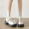 Black Japanese Jk Round Head Platform Small Leather Shoes Women's Spring and Autumn 2025 New Thick Heel Light Mouth French Mary Jane Single Shoes
