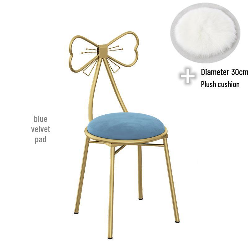 Принцесса Бабочка Стул для Макияжа со Съемной Спинкой - Идеально подходит для Маленьких Спален в Квартирах и Туалетных Зон