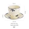 Набор керамической кружки и блюдца Changbaosen в стиле ретро
